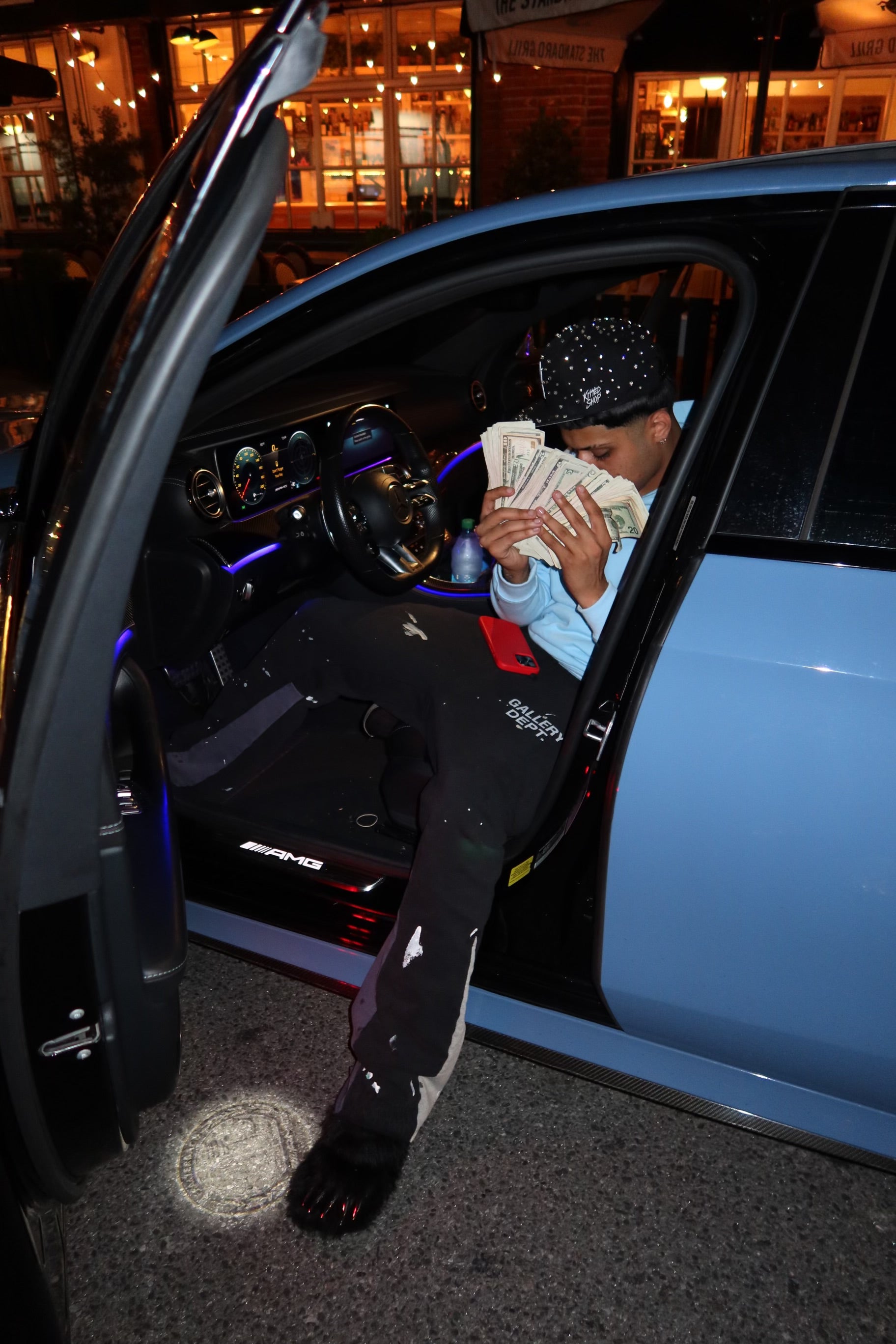 New York Rhinestone Snapback Hat