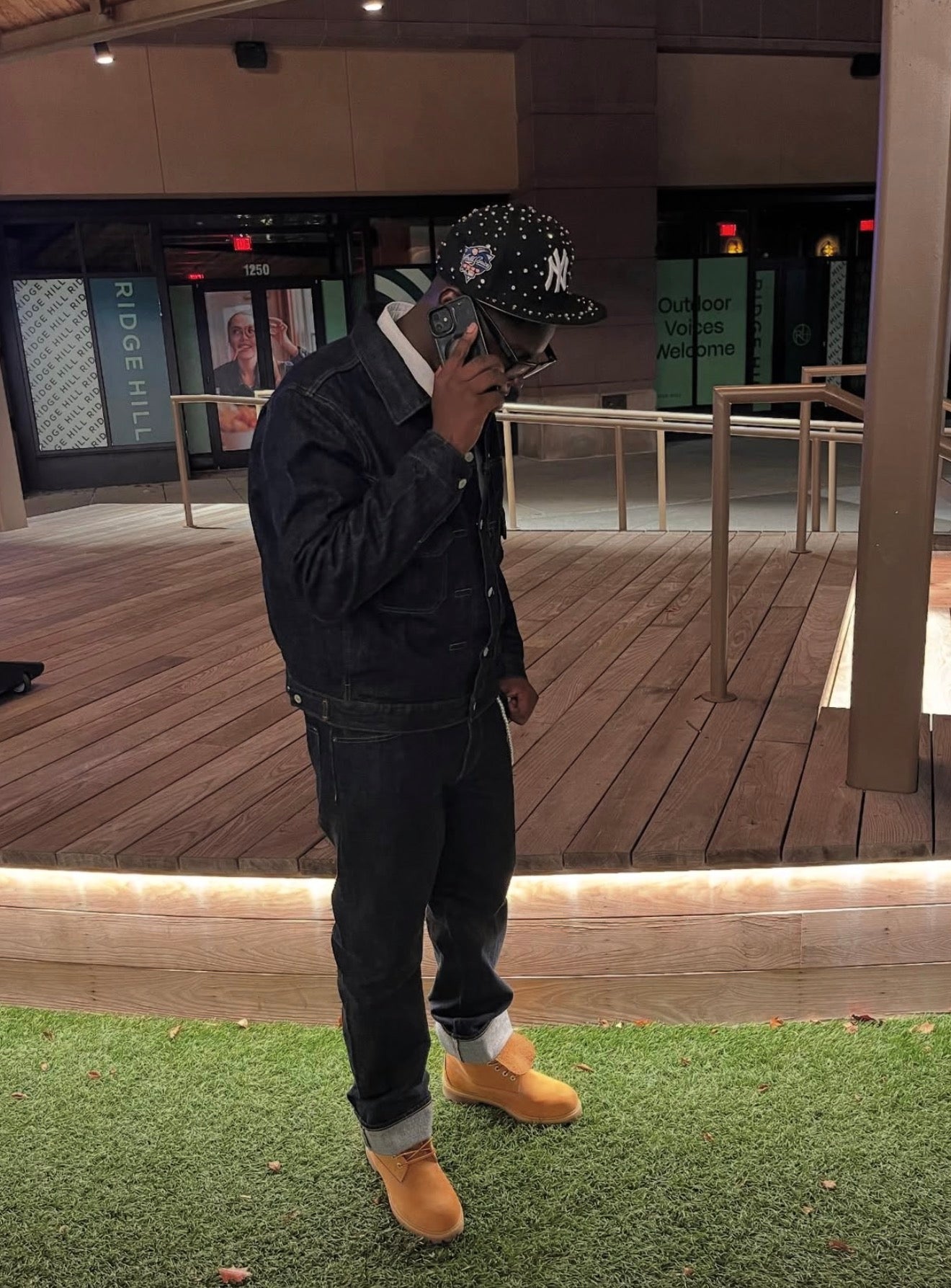 New York Rhinestone Snapback Hat