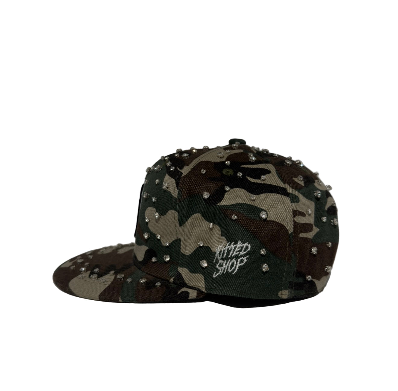 New York Camo Rhinestone Snapback Hat